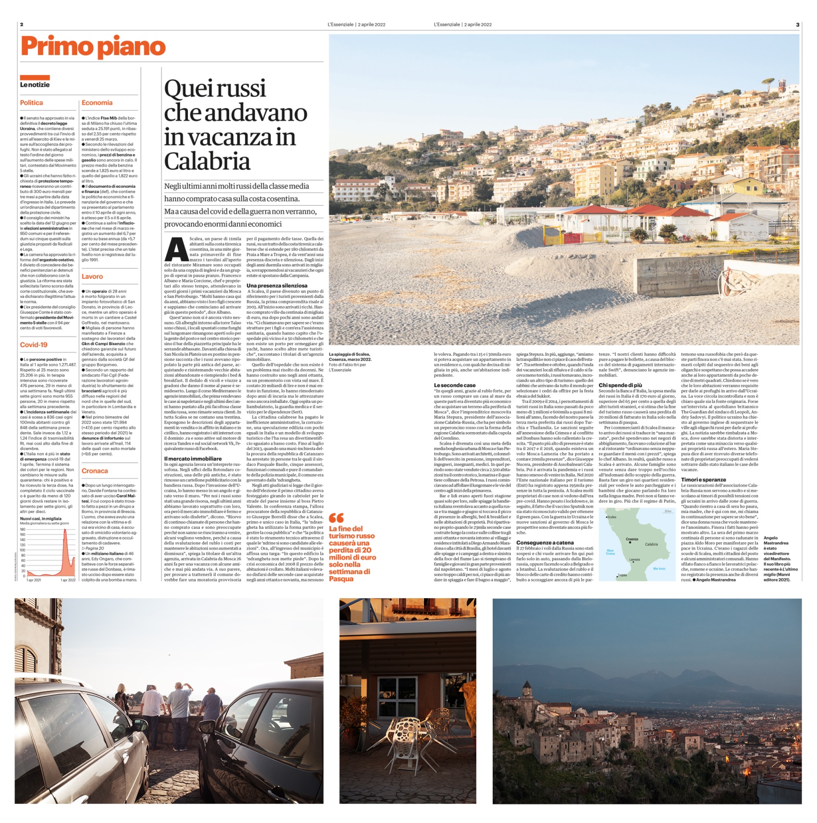On assignment for L'Essenziale magazine - 02.04.2022