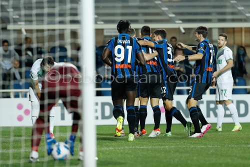 Robin Gosens (Atalanta midfielder) goal celebration