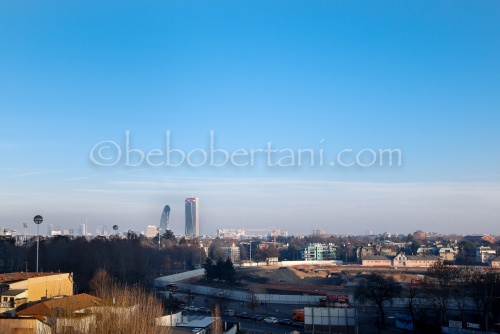 panoramic view city of Milan