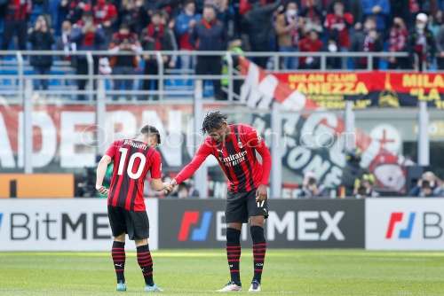 Rafael Leao (ac Milan striker) goal celebration